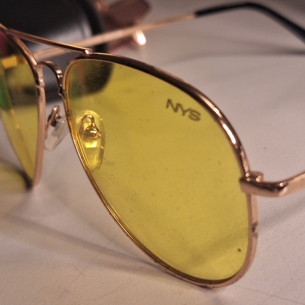 NYS Yellow Aviator Sunglasses